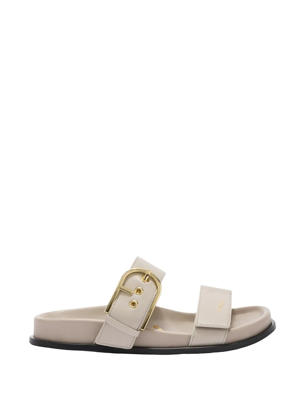 Furla Solea leren sandalen met gesp Beige