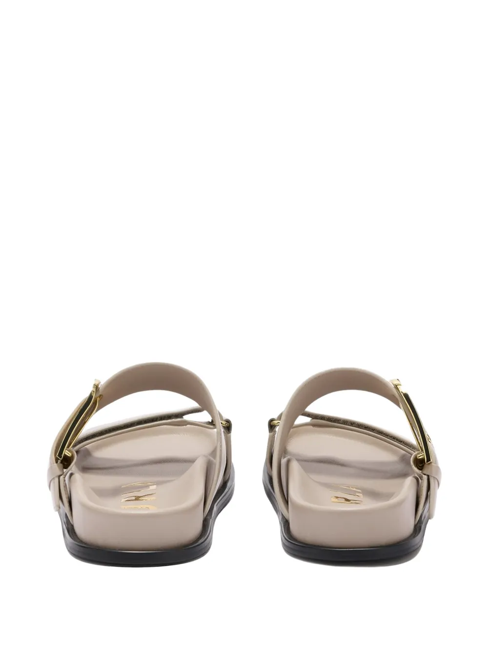 Furla Solea leren sandalen met gesp Beige