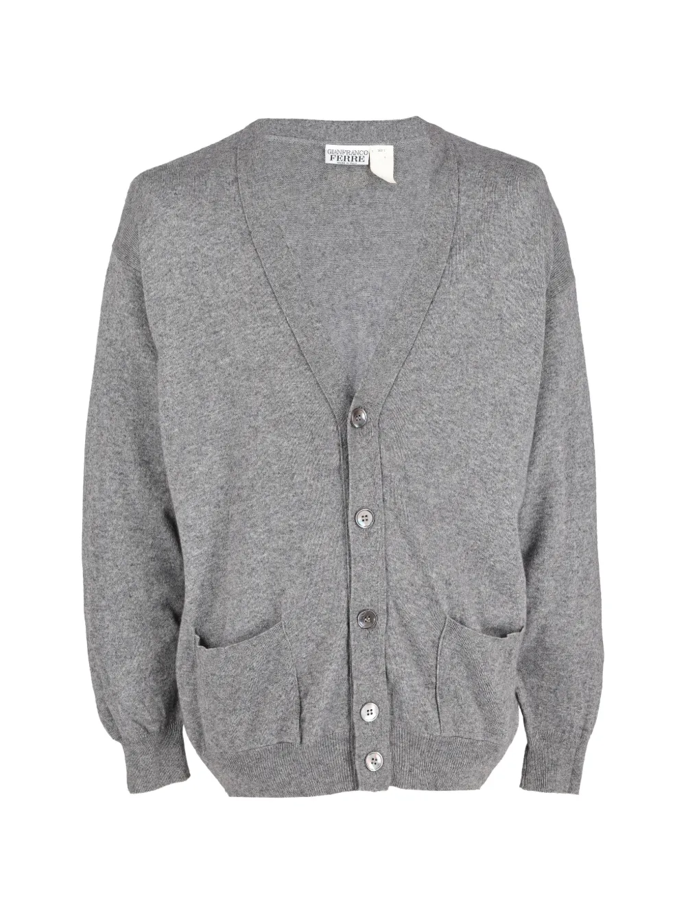 Gianfranco Ferré Pre-Owned fine-knit cardigan - Grigio