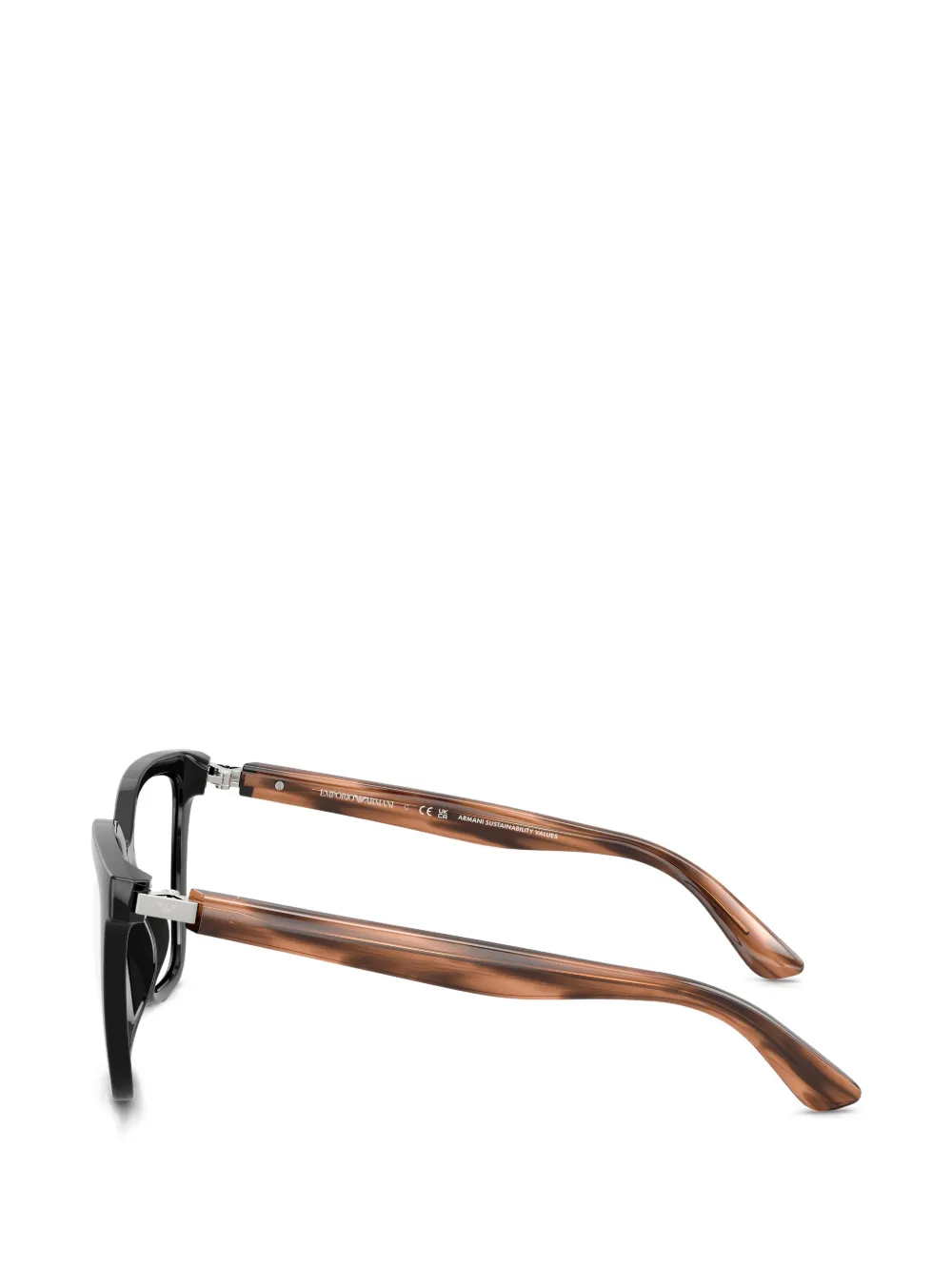 Emporio Armani Zonnebril met cat-eye montuur Zwart