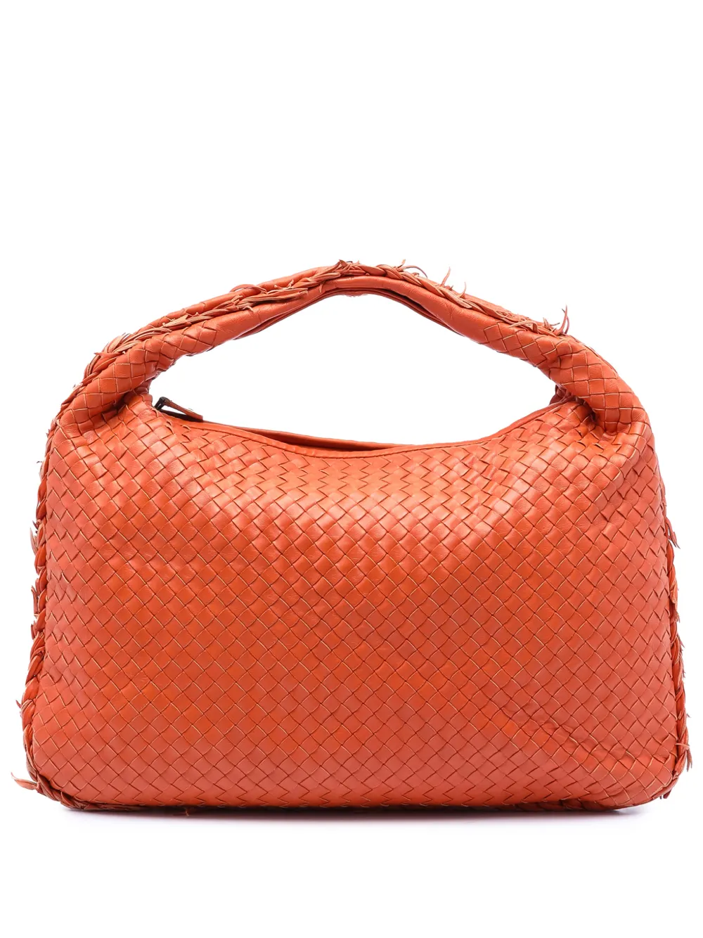Bottega Veneta Pre-Owned 2011 Medium Nappa Intrecciato Fuzzy Veneta hobo bag - Arancione