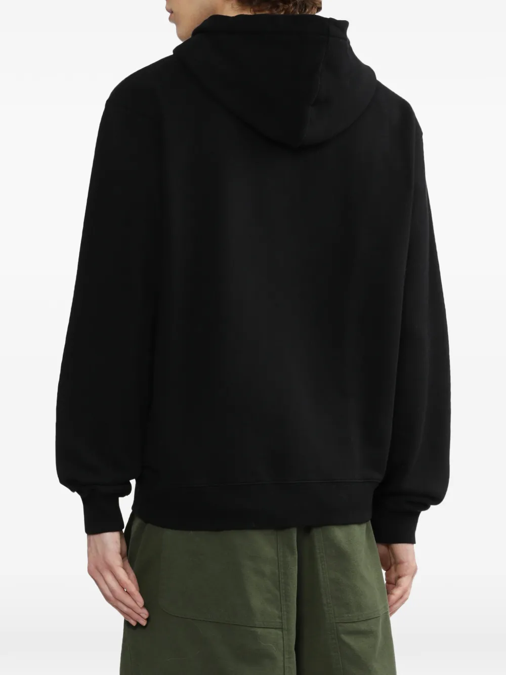 Jacquemus Sweater met logodetail en capuchon Zwart