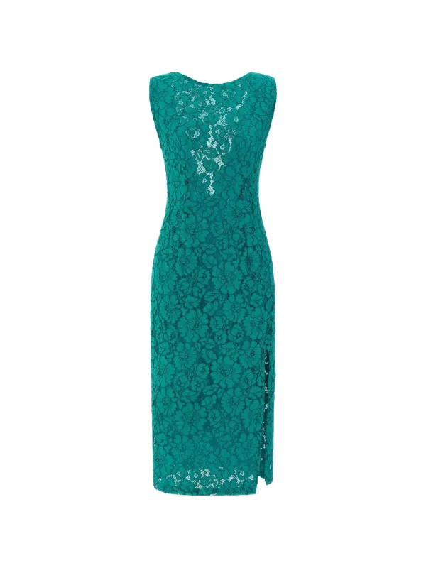 pinko lace dress Pinko Anguillara Lace Empire Dress in Black Size 2