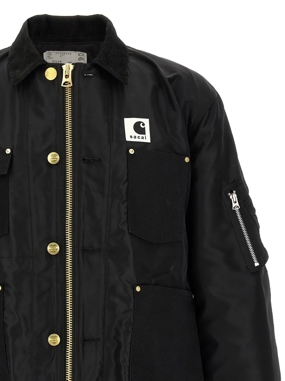 Sacai x Carhartt WIP Duck Jacket | Black | FARFETCH