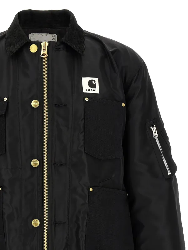 Sacai x Carhartt WIP Duck Jacket | Black | FARFETCH