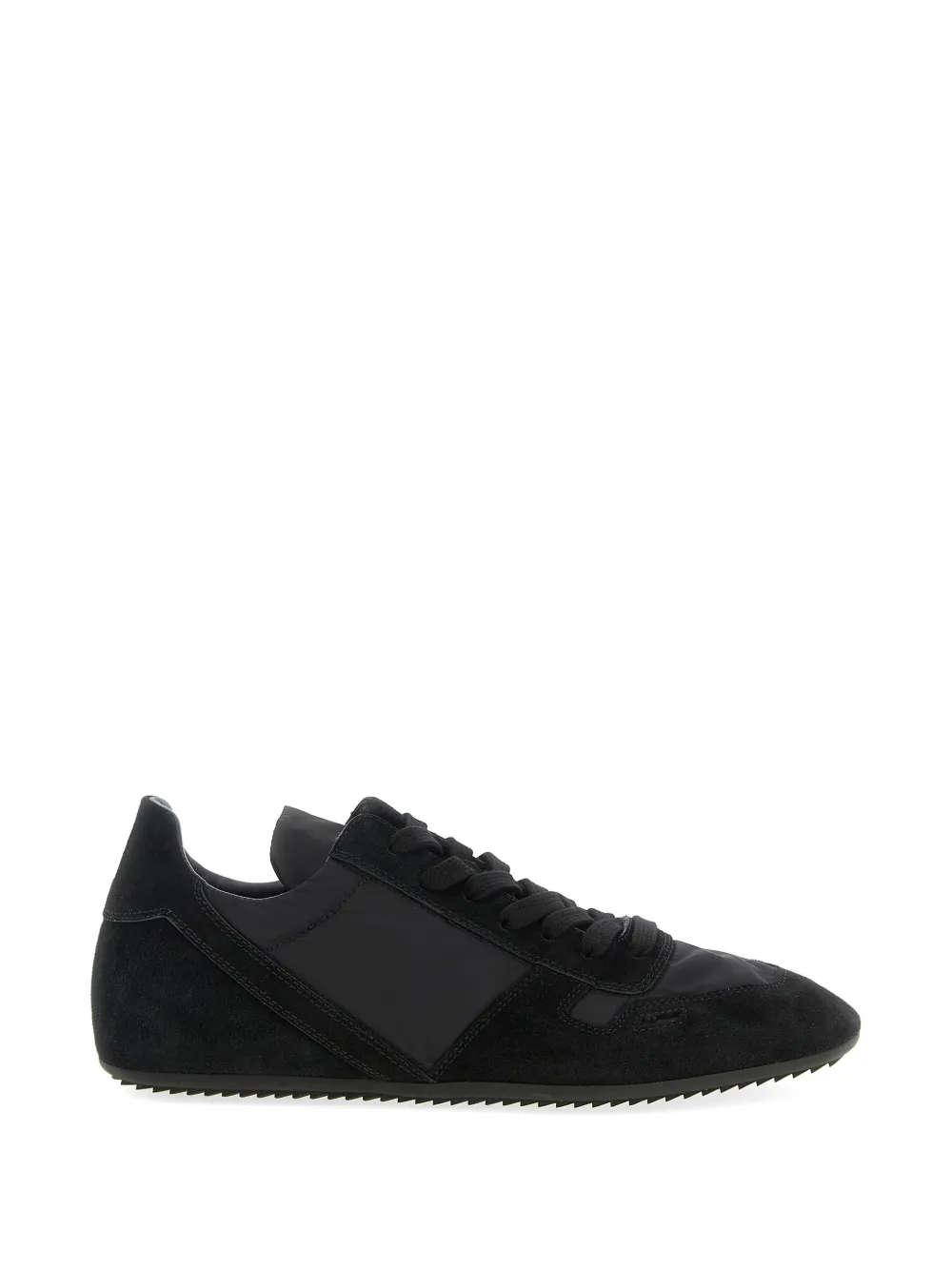 Rick Owens suede serrated sneakers - Nero