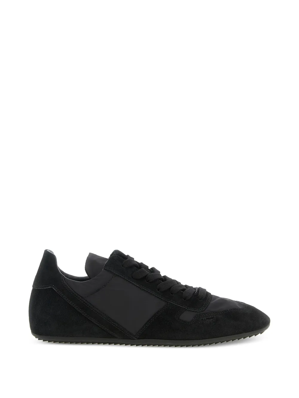 Rick Owens suede serrated sneakers - Nero