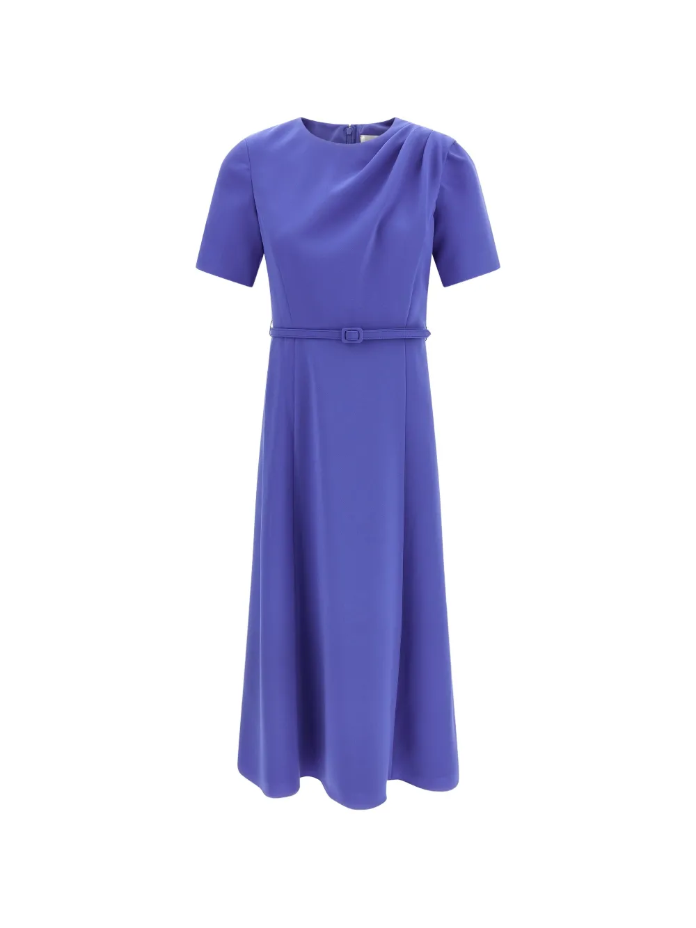 Carolina Herrera draped crewneck dress - Blue