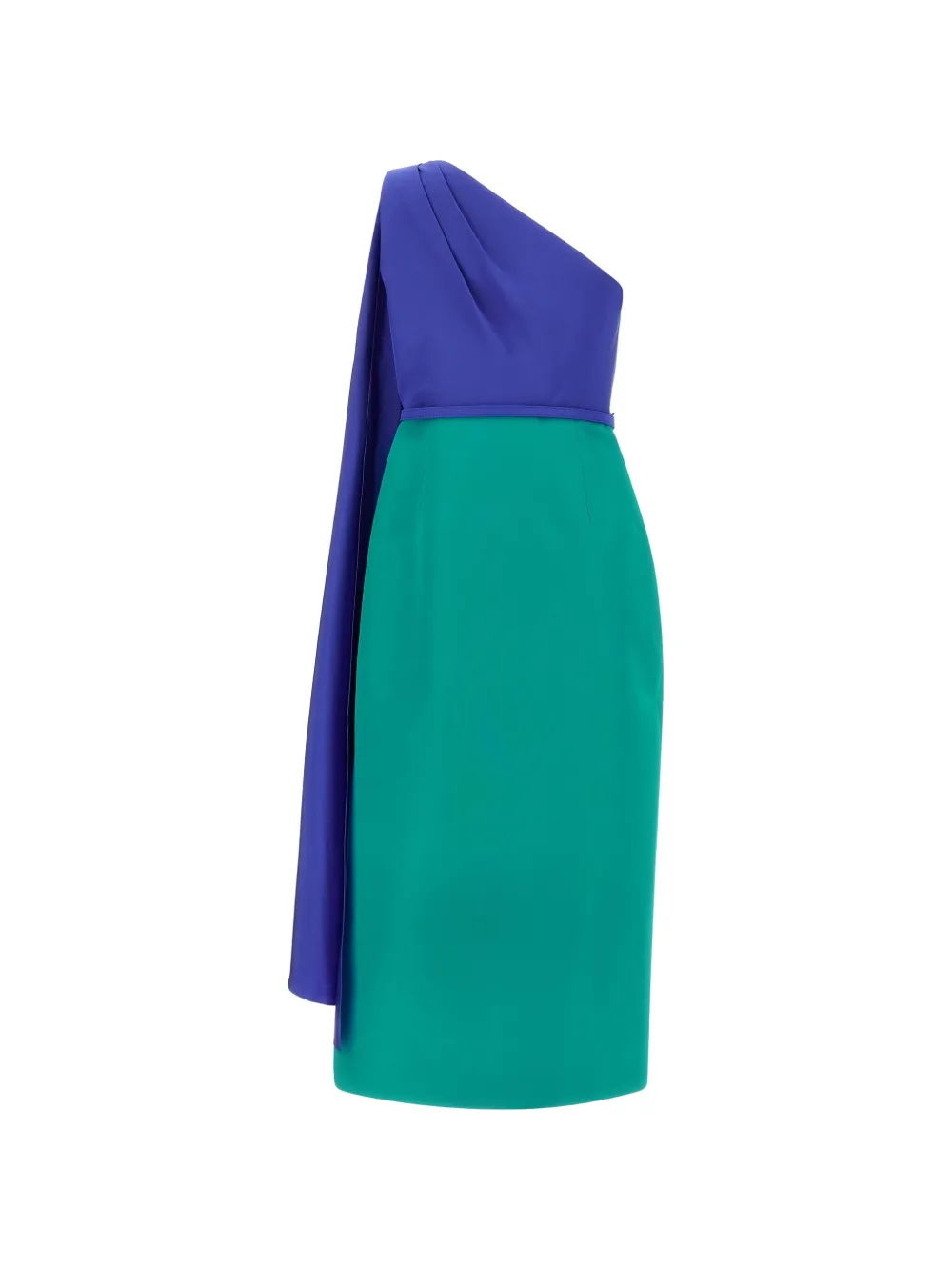 Carolina Herrera Asymmetrische jurk met colourblocking Blauw