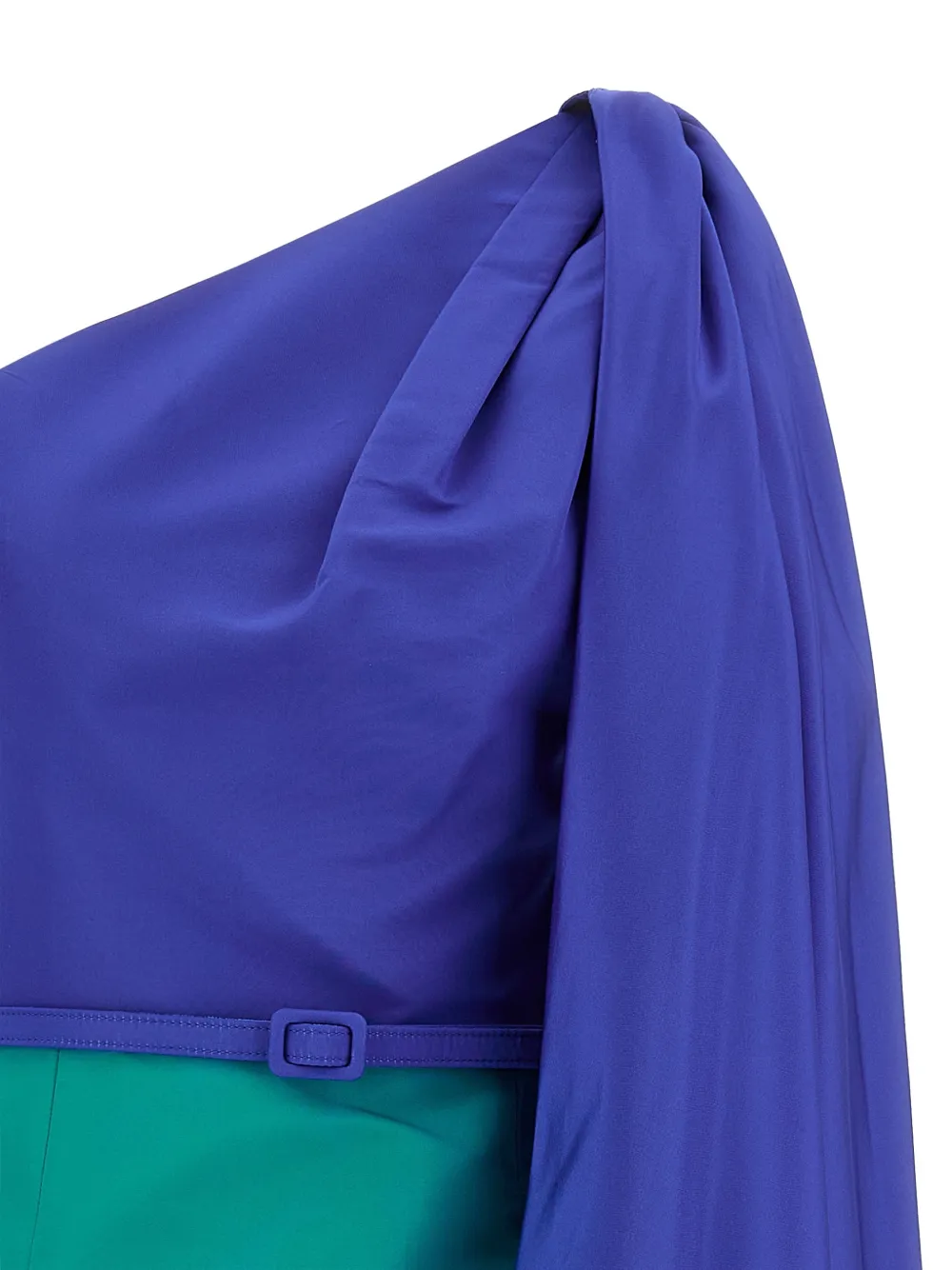 Carolina Herrera Asymmetrische jurk met colourblocking Blauw