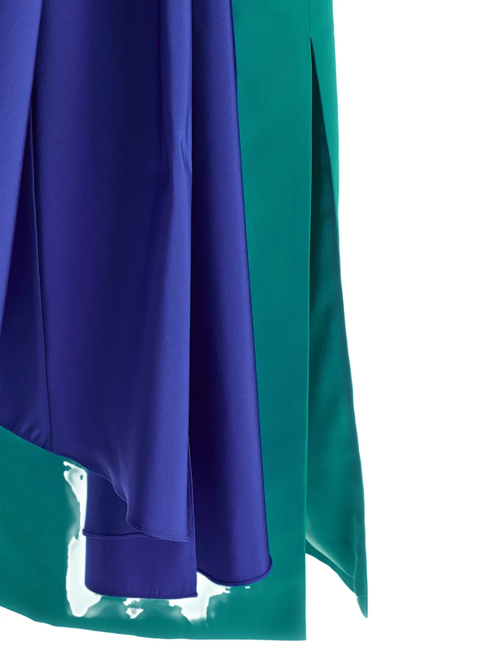 Carolina Herrera Asymmetrische jurk met colourblocking Blauw