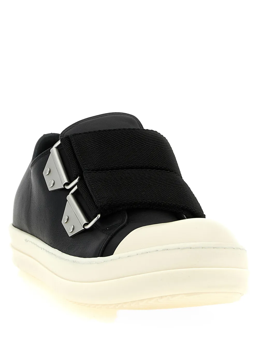 Rick Owens Strap Low leren sneakers Zwart