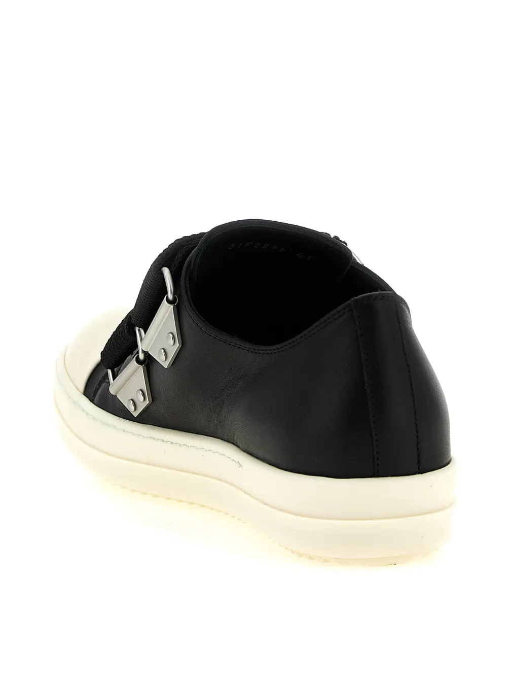 Rick Owens Strap Low leren sneakers Zwart