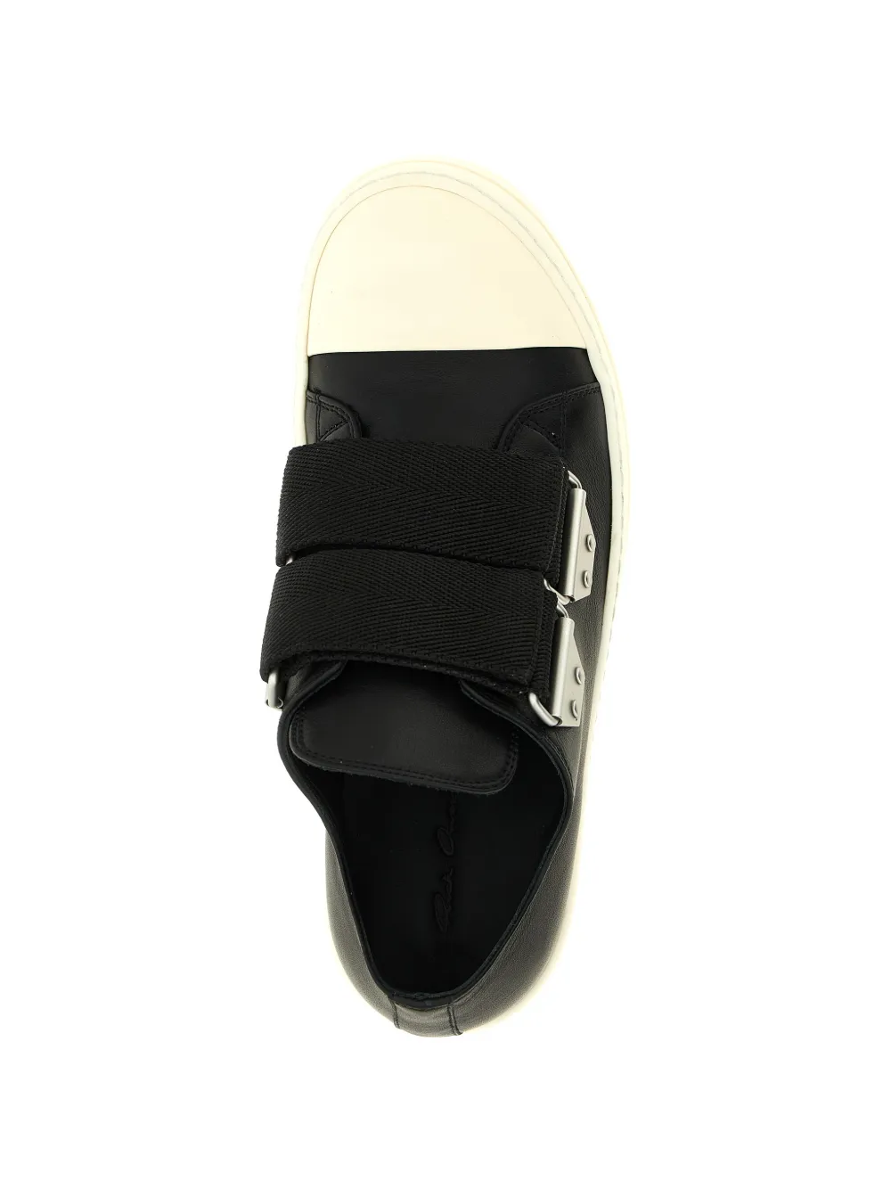 Rick Owens Strap Low leren sneakers Zwart