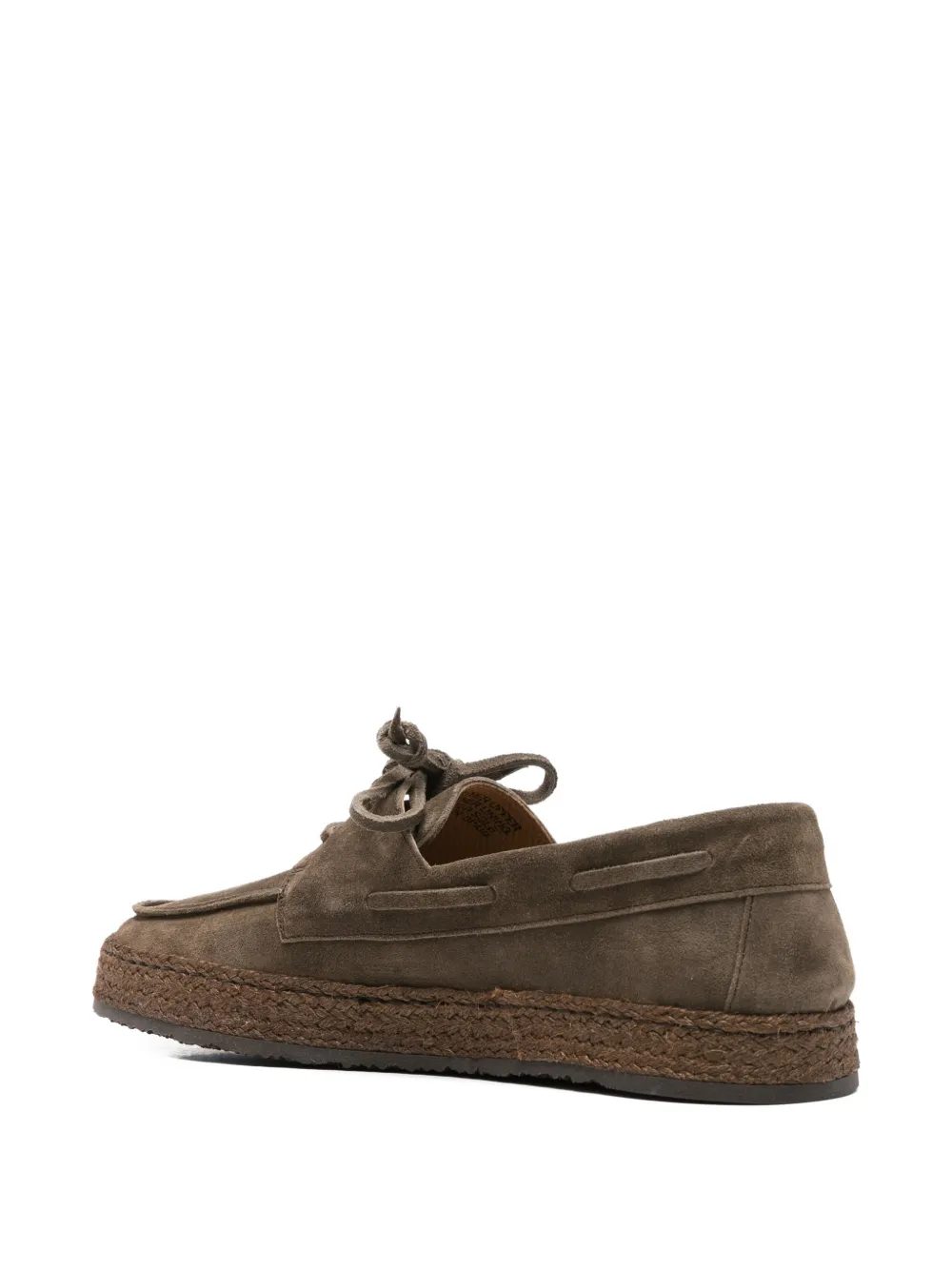 Calce Laces Flat Boat Shoes - Brown 