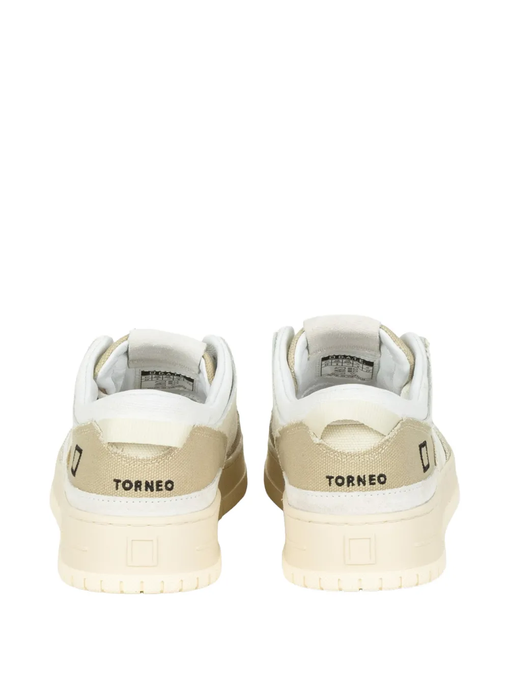 D.A.T.E. Torneo sneakers met franje Beige