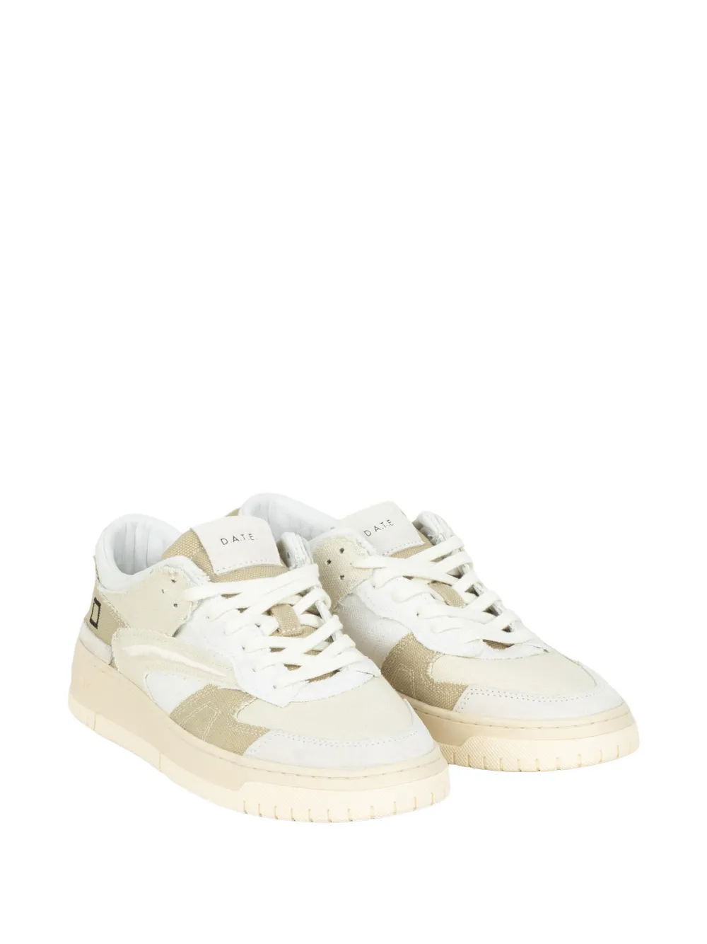D.A.T.E. Torneo sneakers met franje Beige