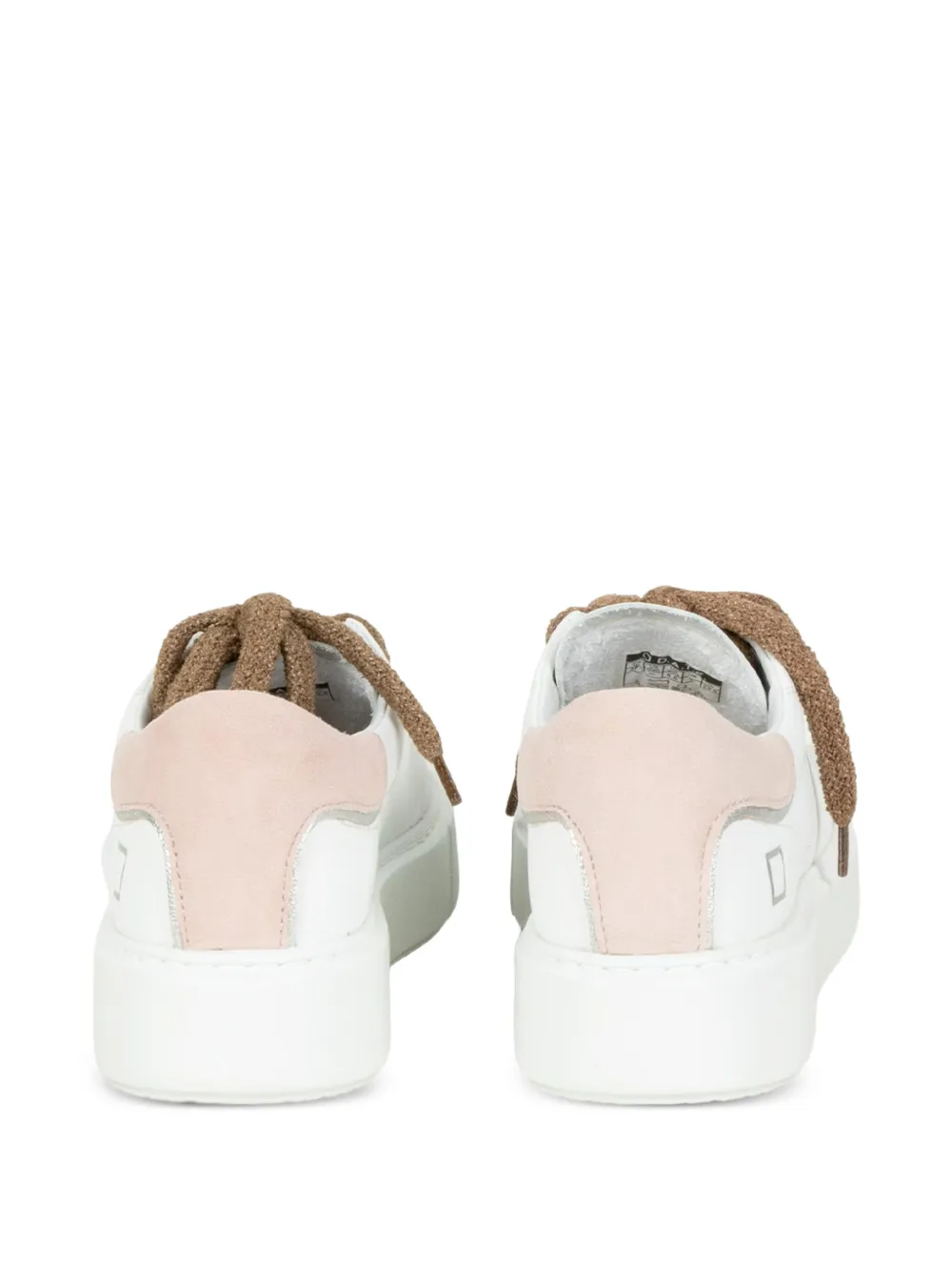  D.a.t.e. Pink Panel Sneakers - White 