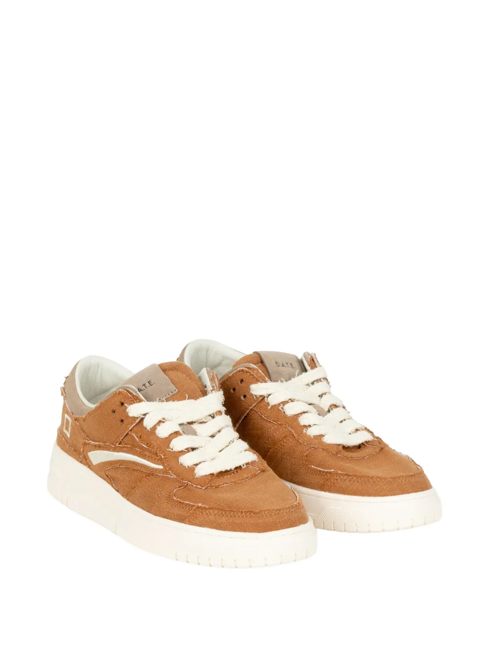 D.A.T.E. Leren sneakers met franje Bruin