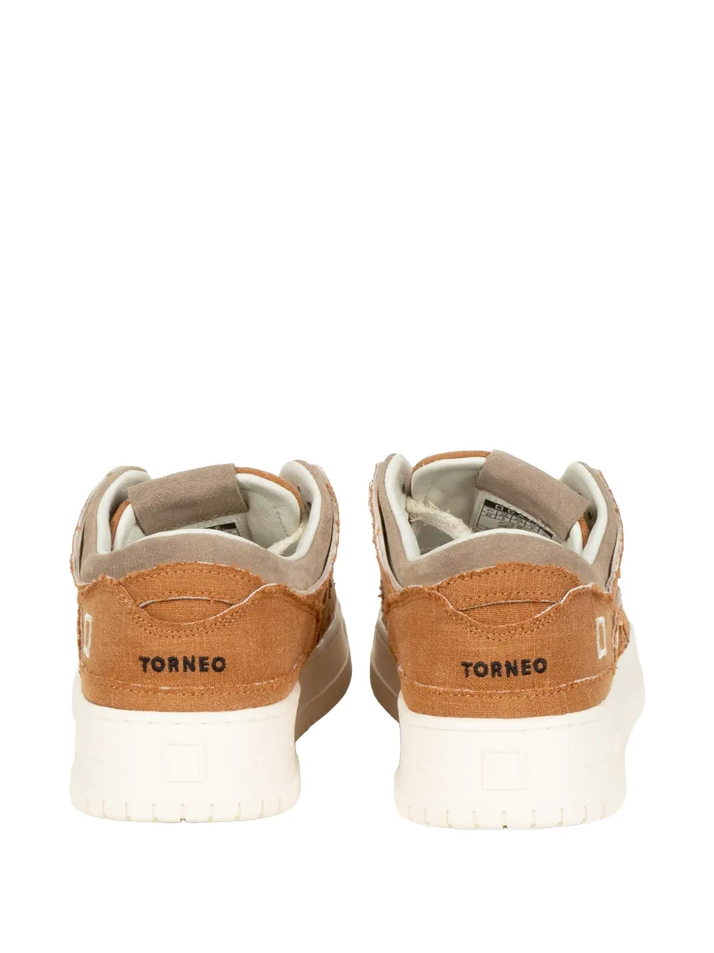 D.A.T.E. Leren sneakers met franje Bruin