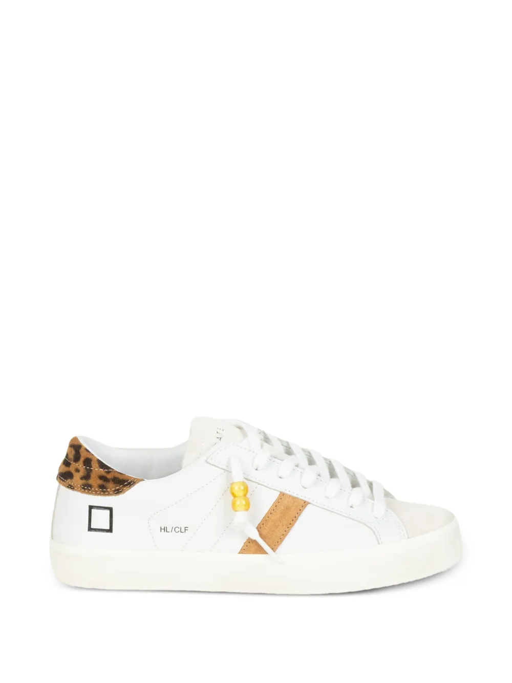 D.A.T.E. leopard panel sneakers - Bianco