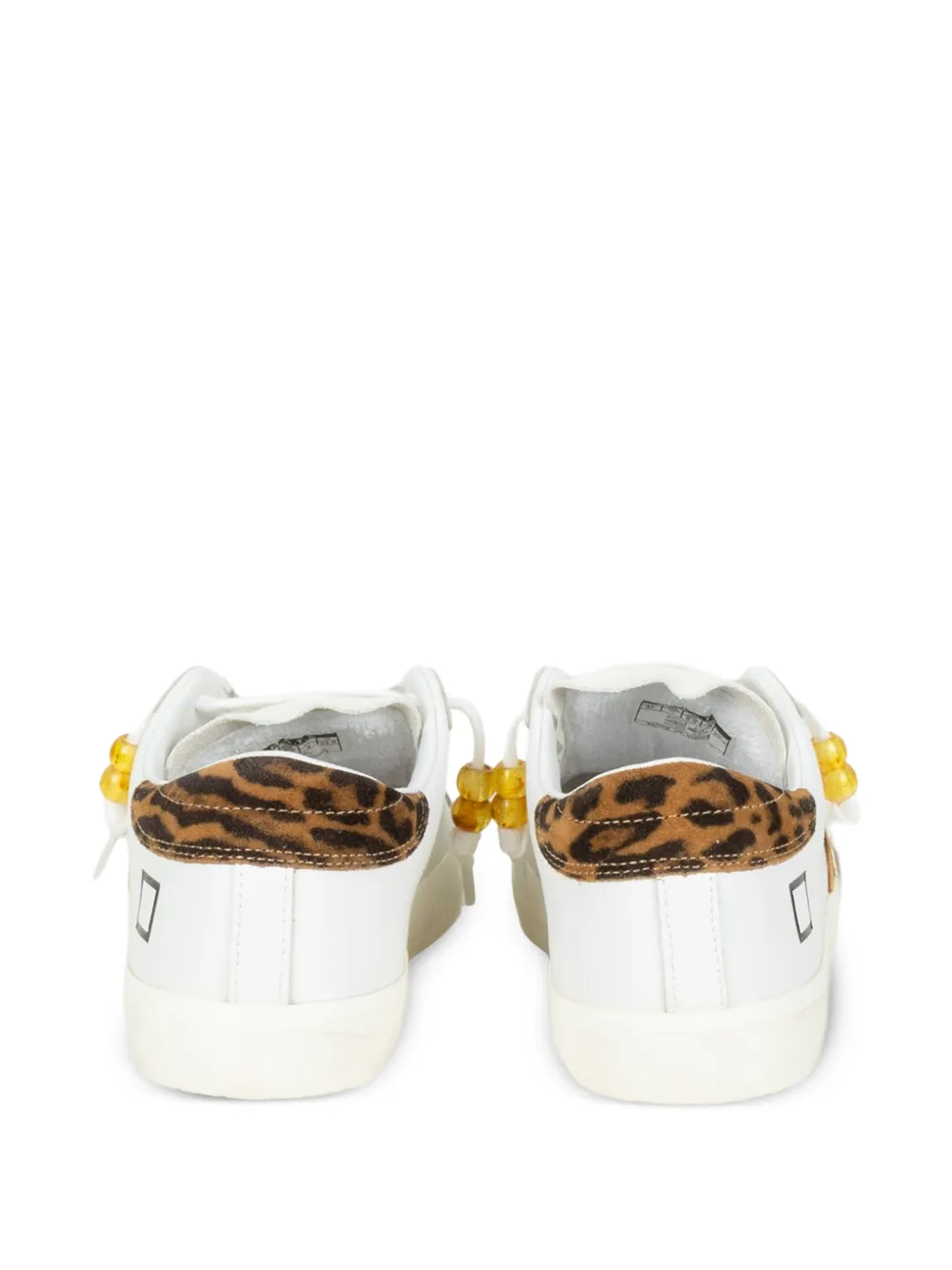  D.a.t.e. Leopard Panel Sneakers - White 