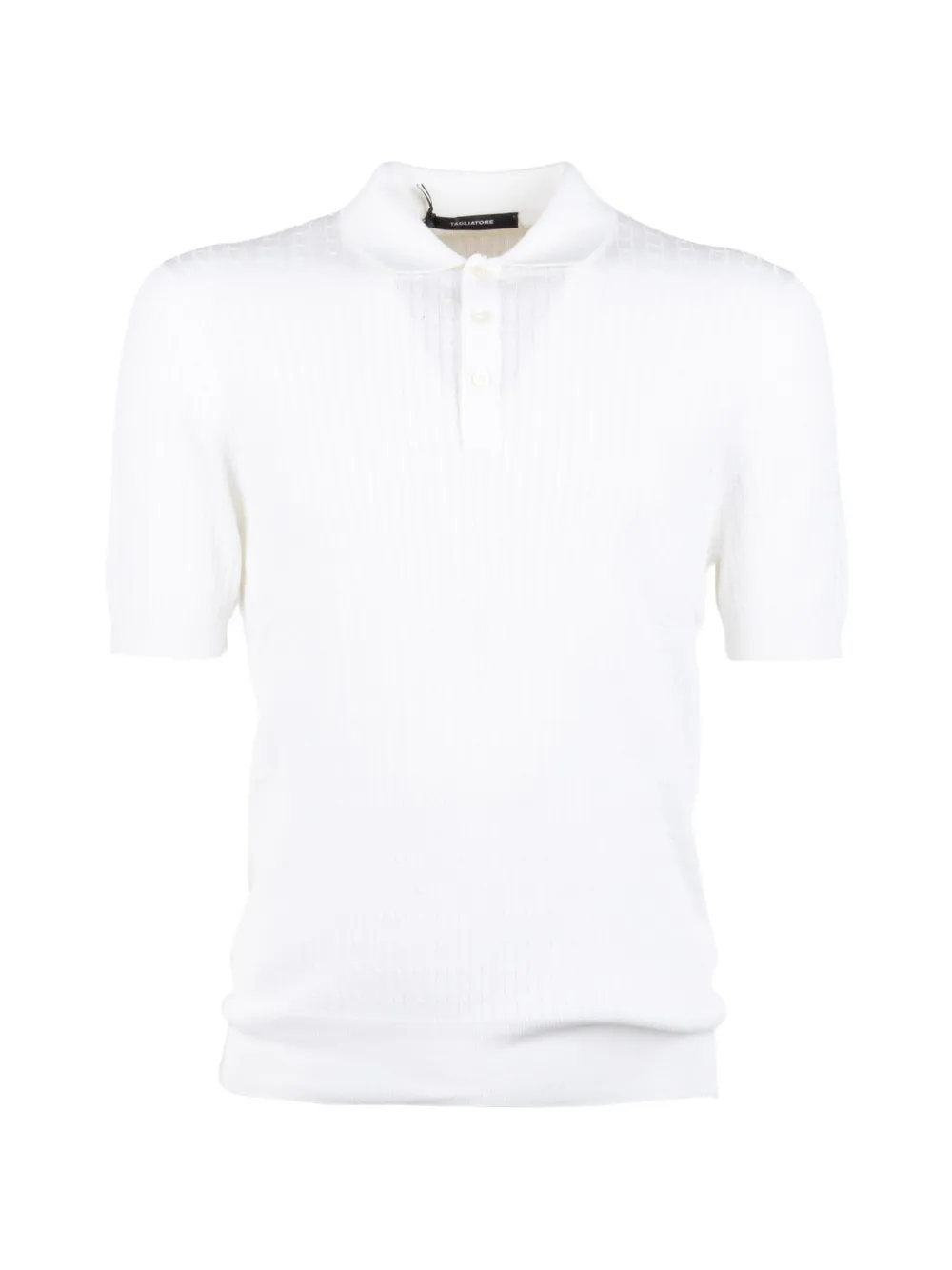 Tagliatore textured polo shirt - Bianco