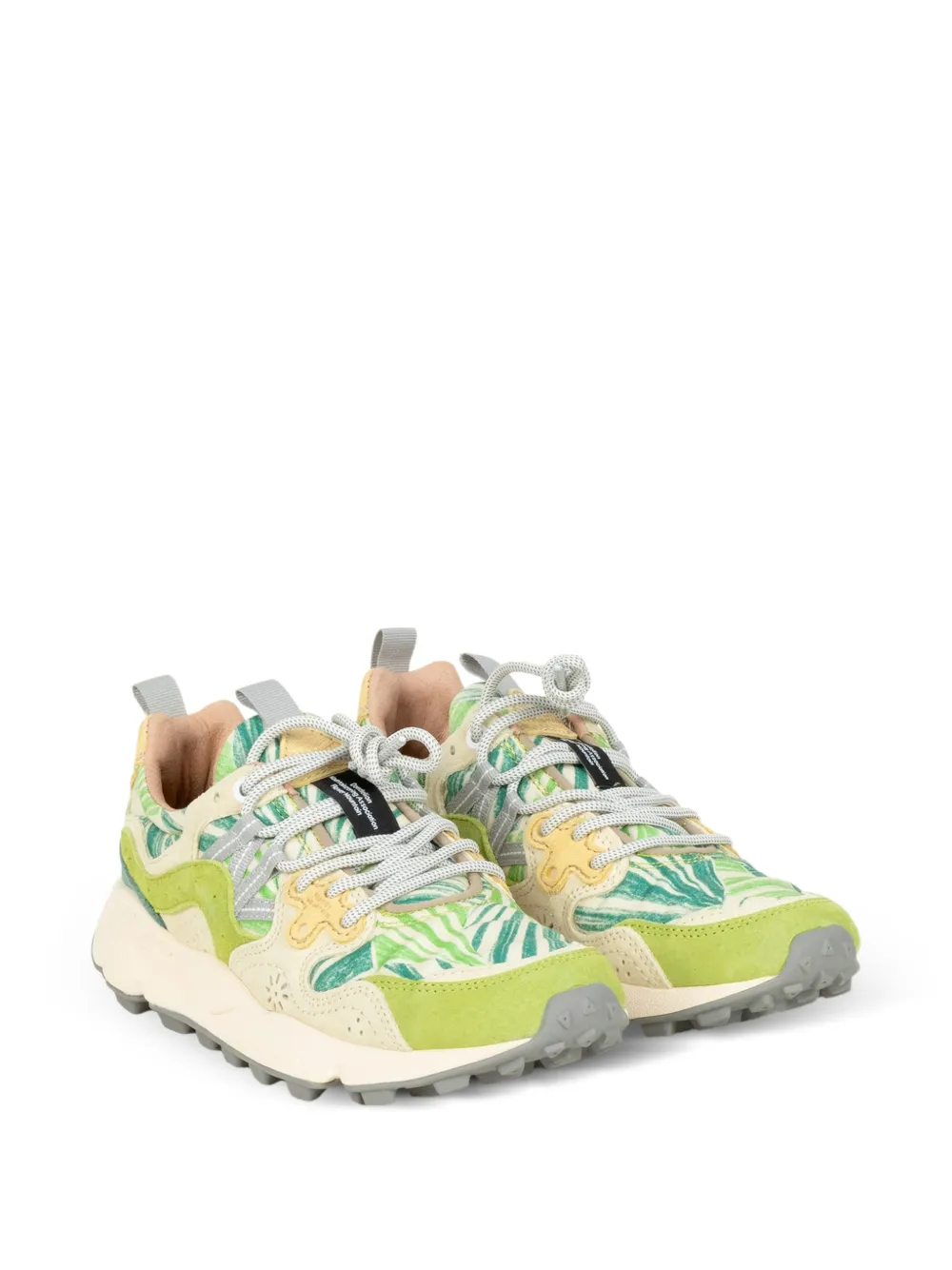  Flower Floral Print Sneakers - Green 