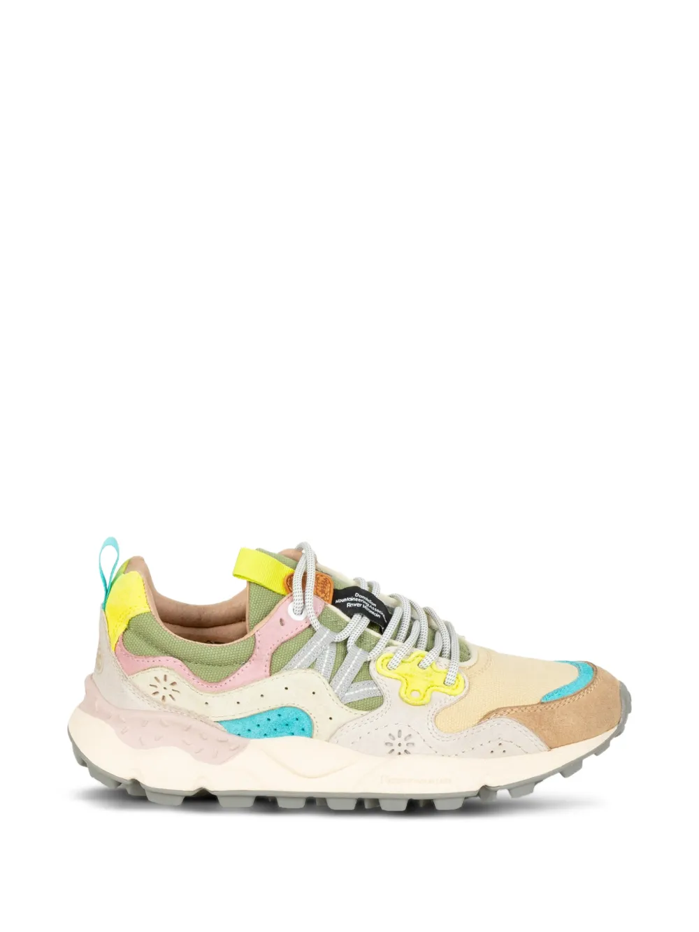 Flower patterned sneakers - Nude