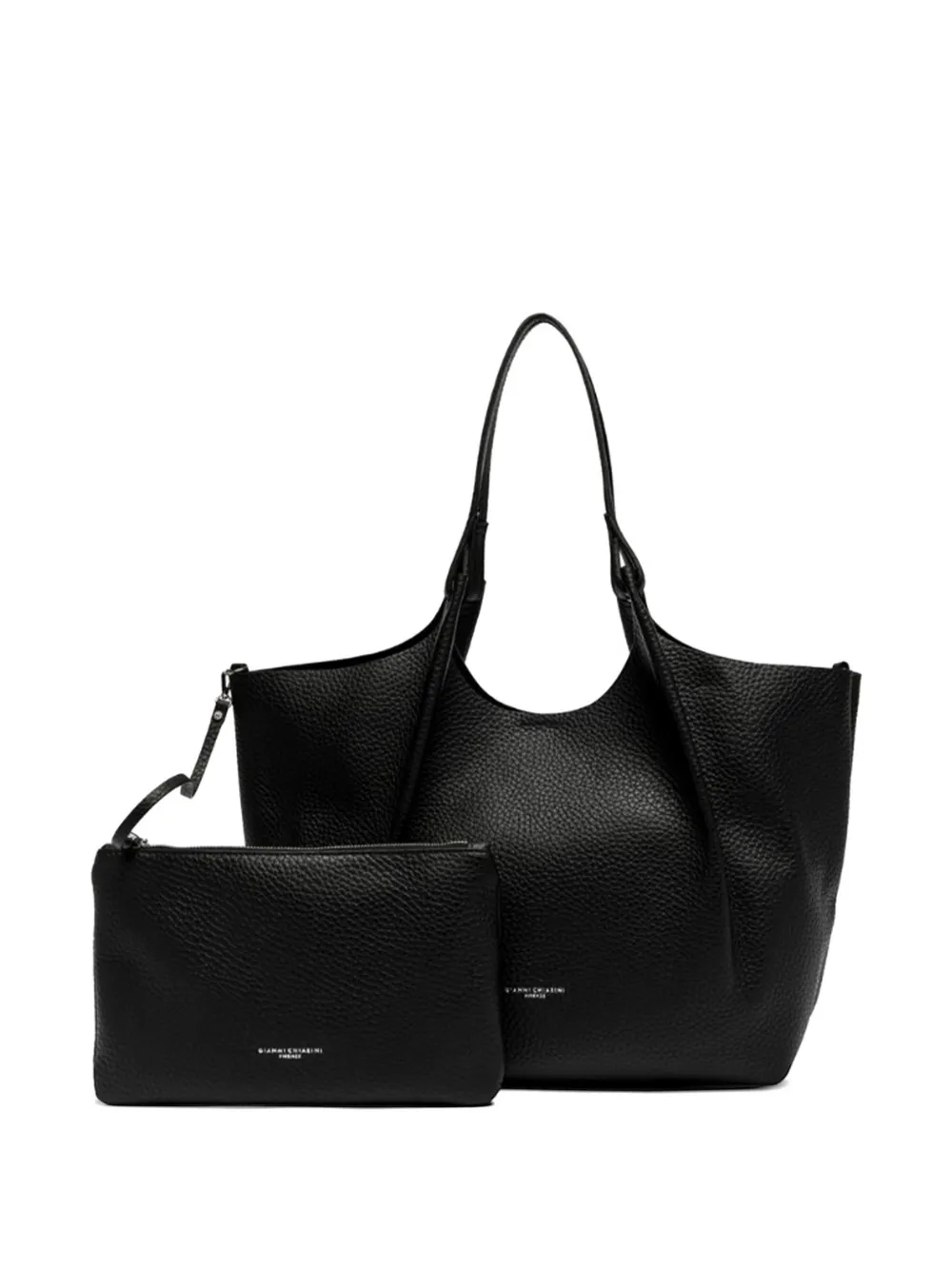 GIANNI CHIARINI Dua shopper met textuur Zwart