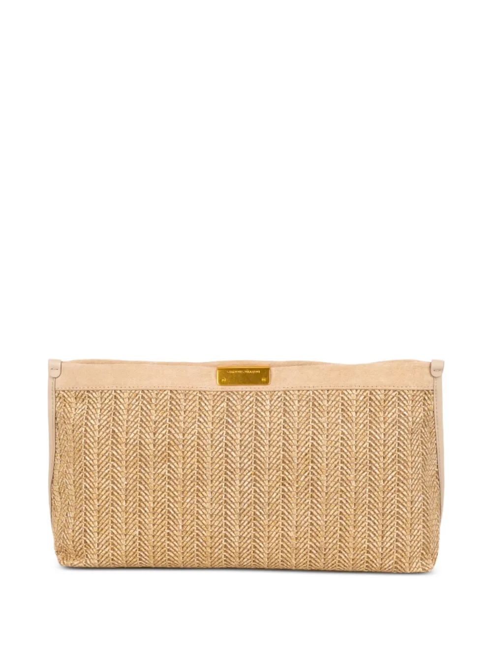 GIANNI CHIARINI woven clutch bag - Toni neutri