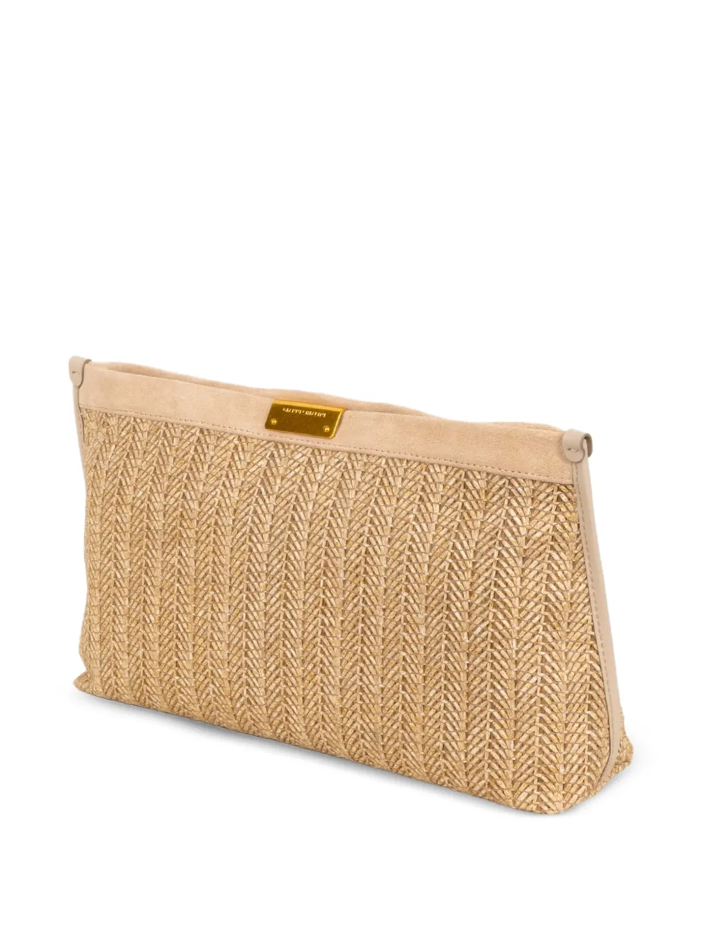  Gianni Chiarini Woven Clutch Bag - Neutrals 