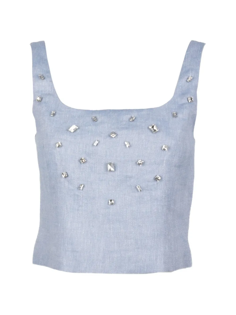 Marella embellished crop top - Blu
