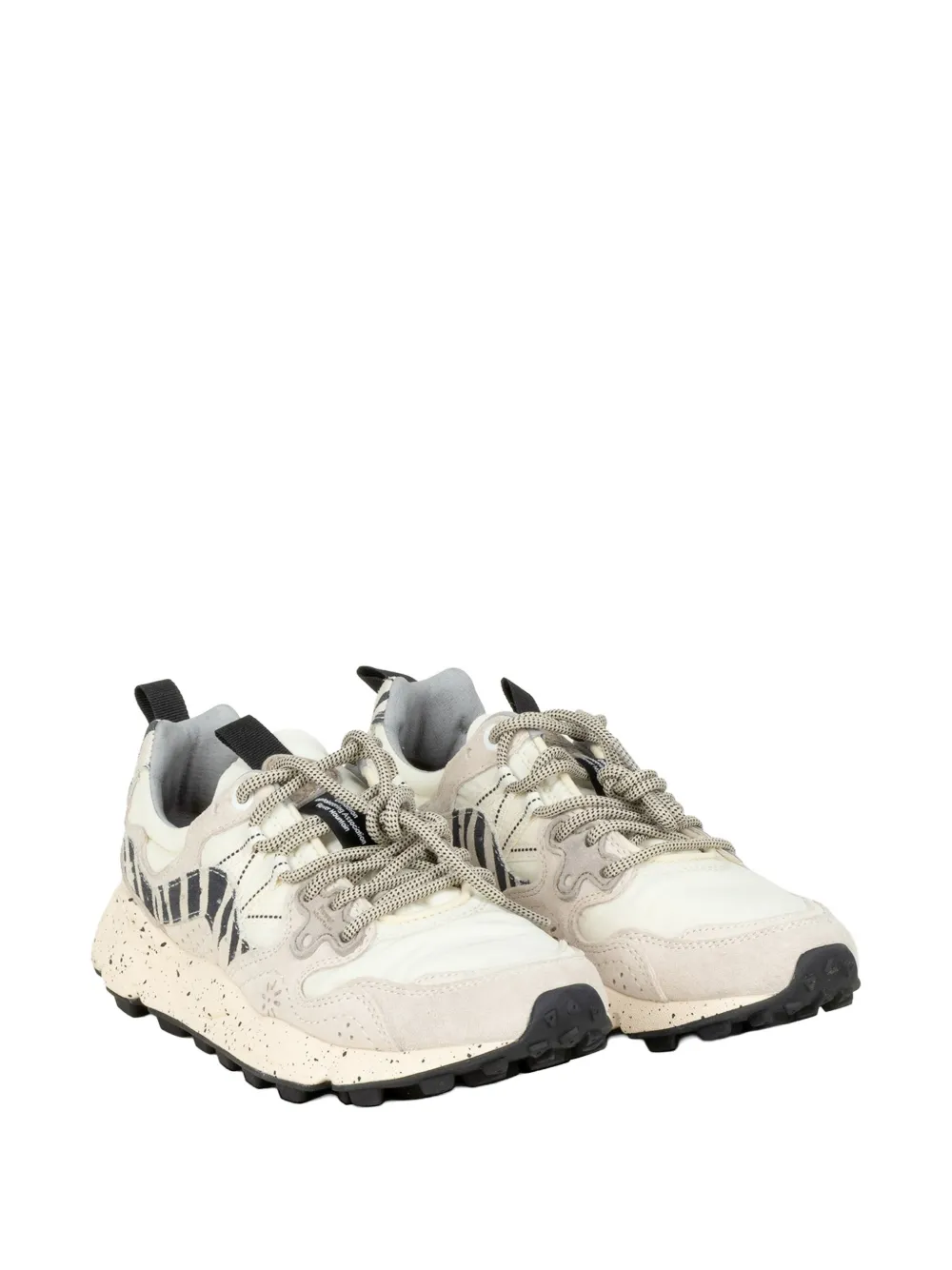 FLOWER MOUNTAIN Yamano 3 sneakers met dierenprint Wit