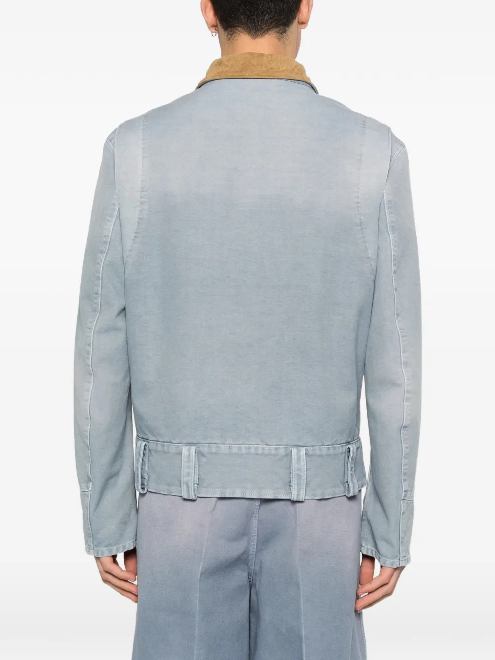 Marni Jack met contrasterende kraag en rits Blauw