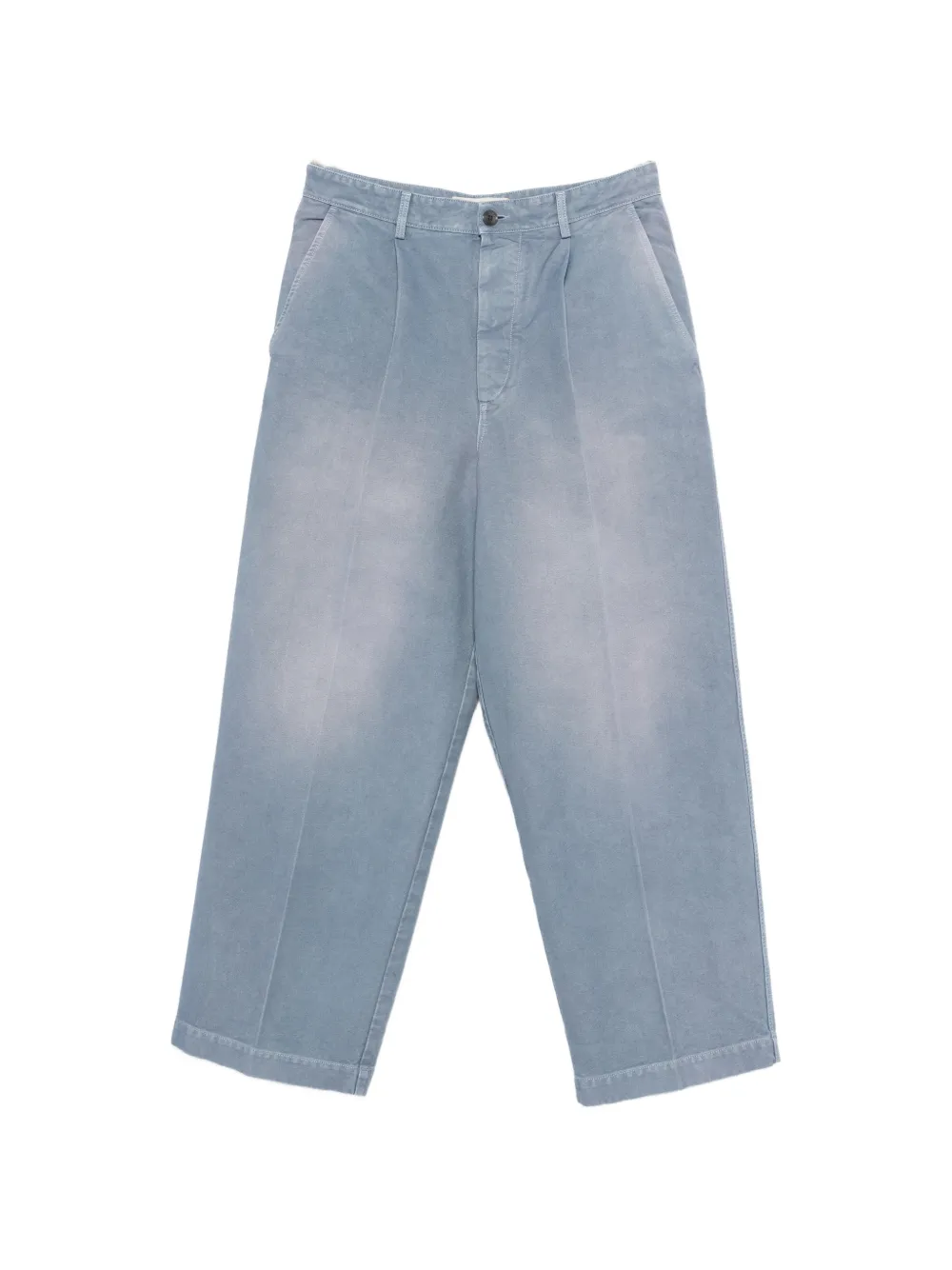 Marni pleated button-fastening trousers - Blu