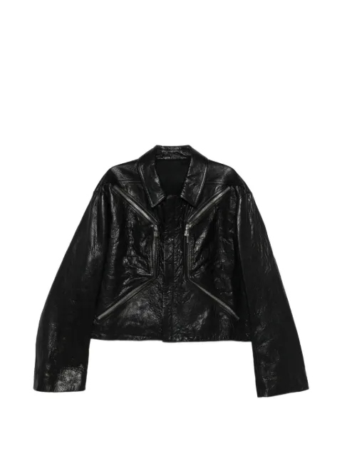 Rick Owens textured-leather biker jacket