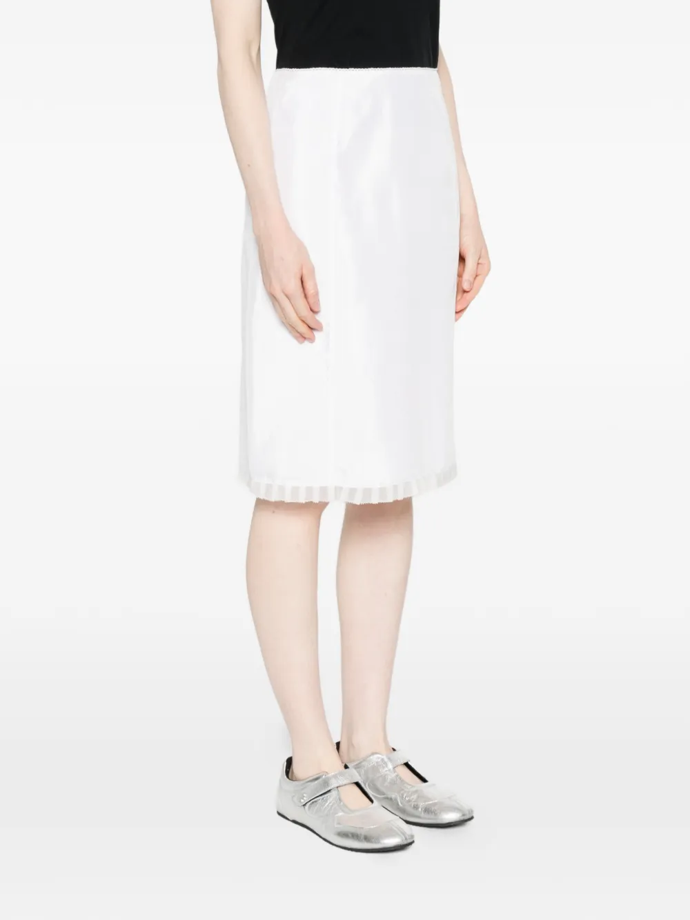 DUNST Pleated Midi Skirt | White | FARFETCH