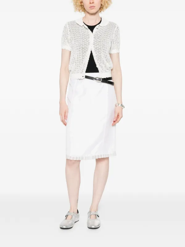 DUNST Pleated Midi Skirt | White | FARFETCH