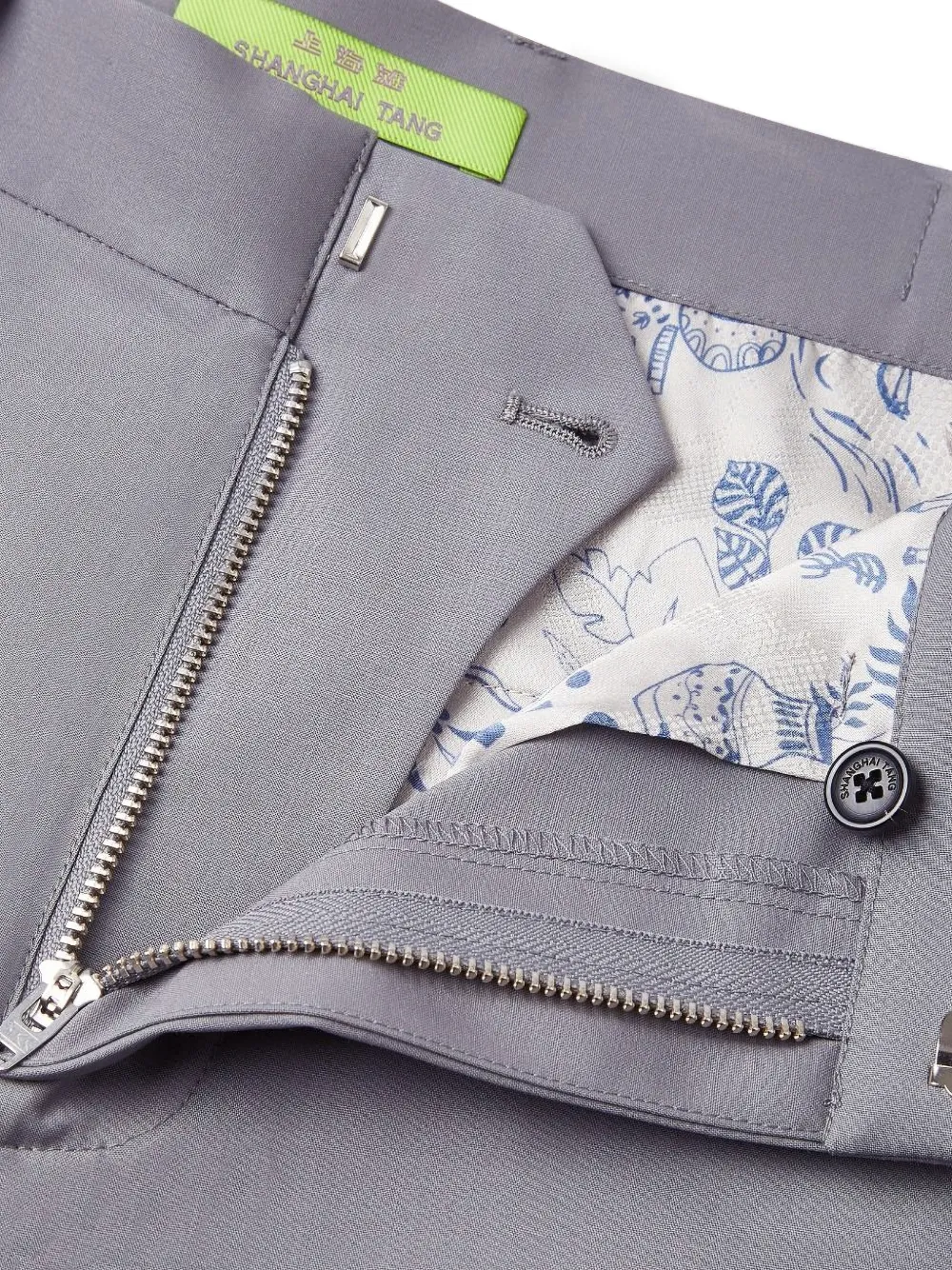 Shanghai Tang Broek met riemlussen Grijs