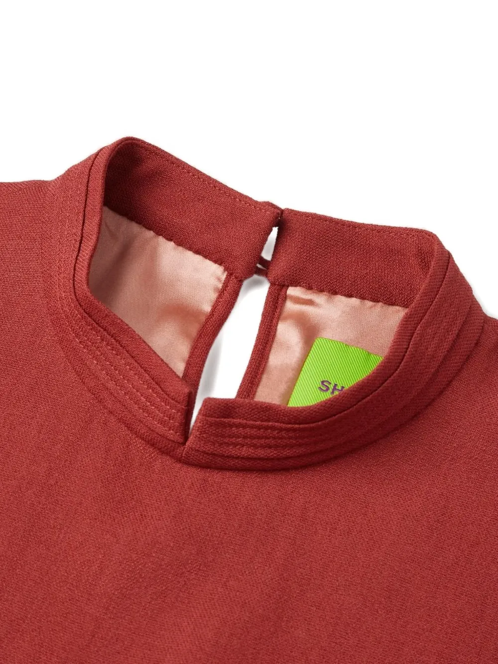 Shanghai Tang Asymmetrische jurk Rood