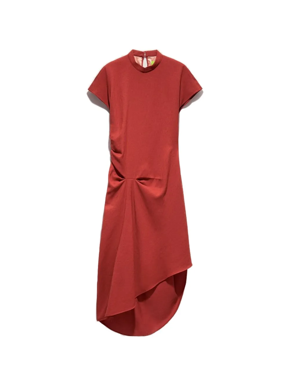 Shanghai Tang gathered asymmetric dress - Rot