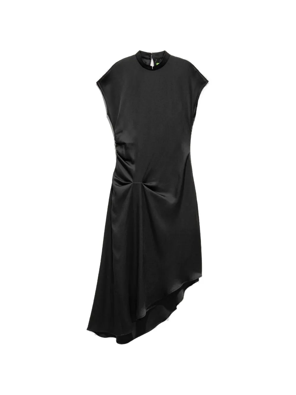 Shanghai Tang ruched asymmetric dress - Schwarz
