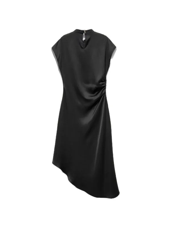 shanghai ruched dress - black Shanghai Tang Ruched Asymmetric Dress | Black