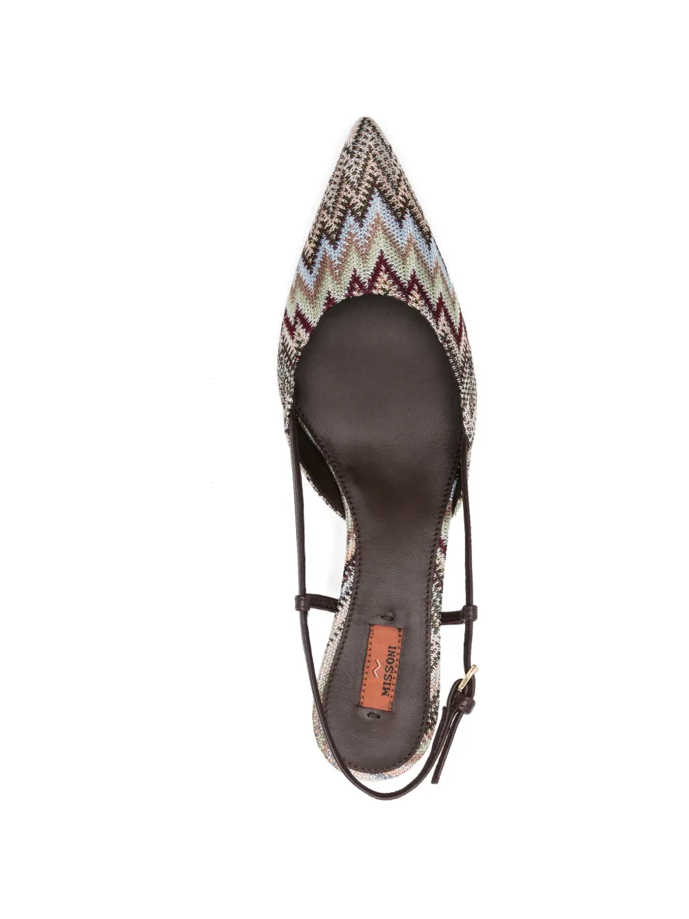 Missoni Slingback pumps met puntige neus Beige