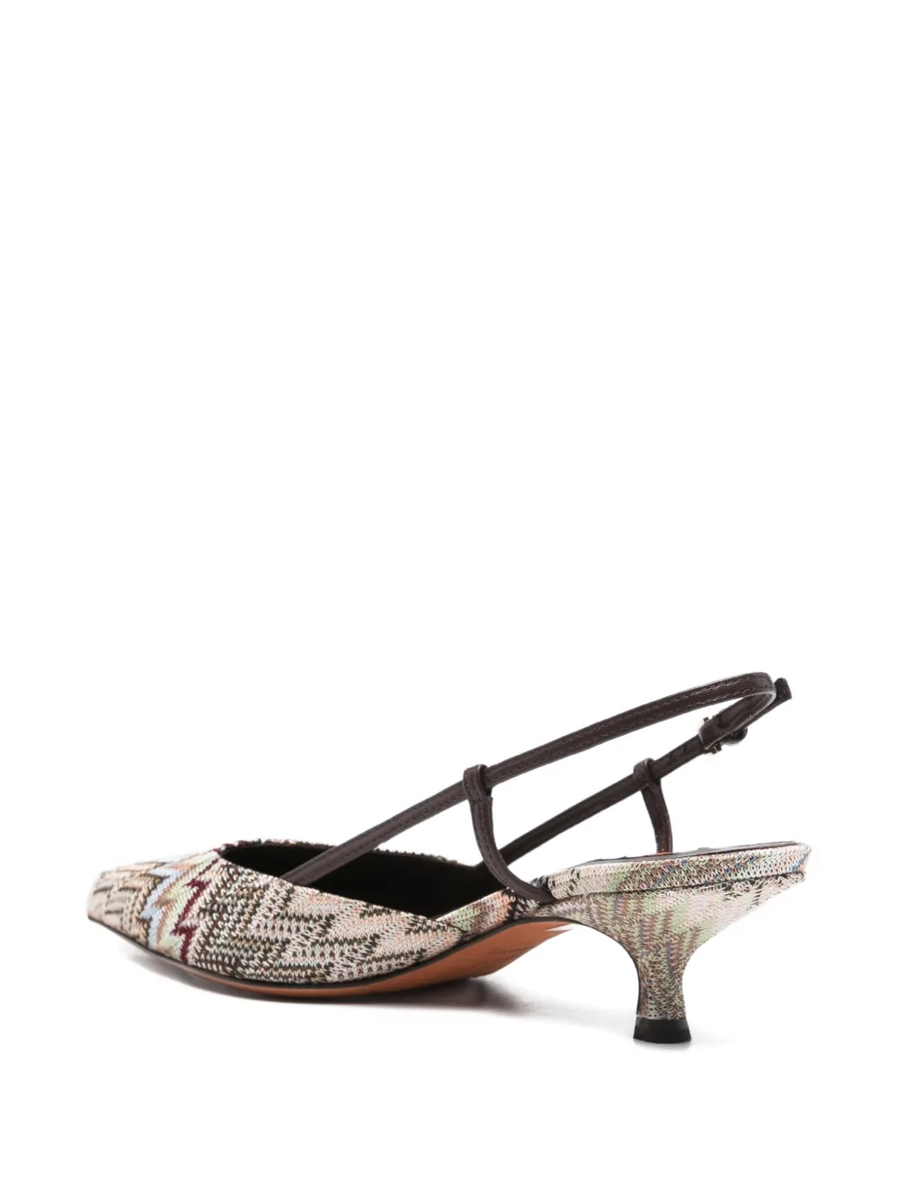 Missoni Slingback pumps met puntige neus Beige