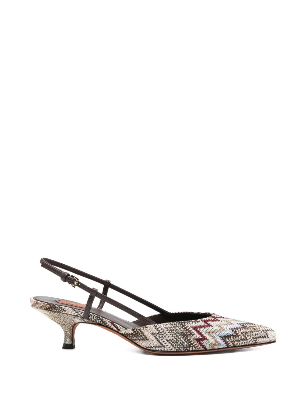 Missoni Slingback pumps met puntige neus Beige