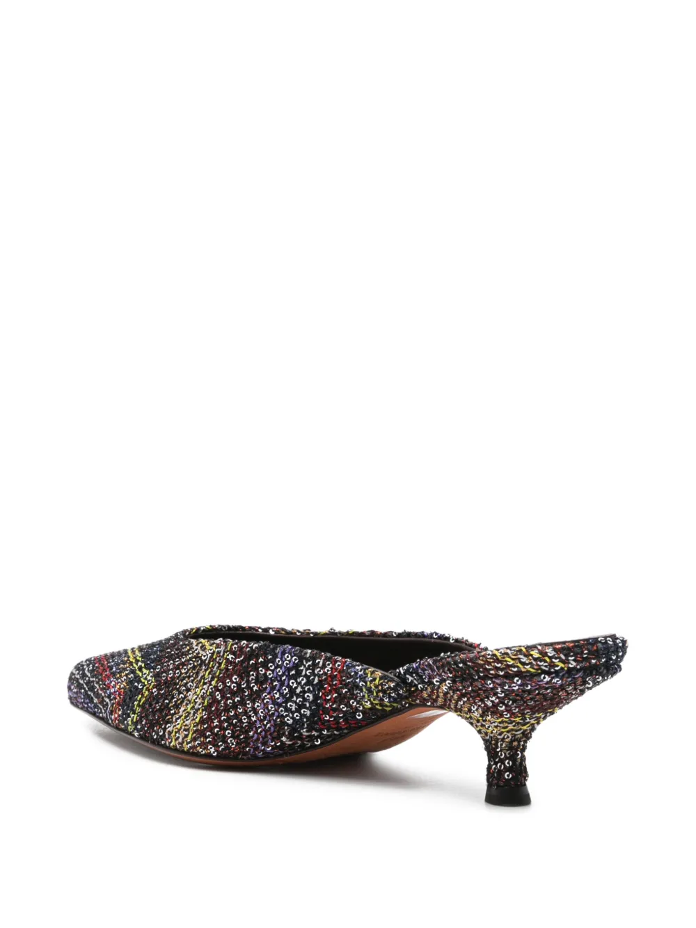 Missoni Point-toe Mules in Black, view 3