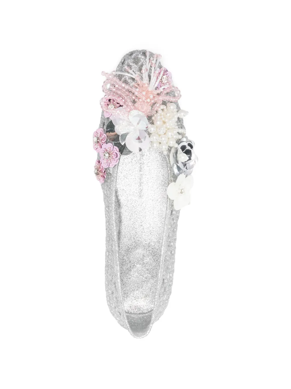 HEAVENLY JELLY Ballerina's verfraaid met bloemen Zilver