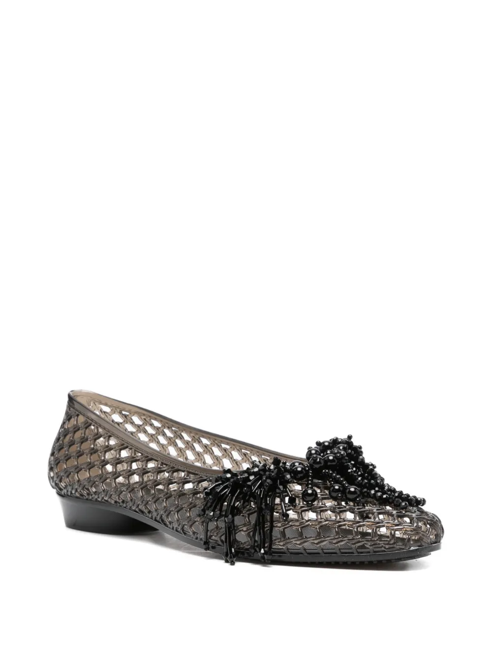 HEAVENLY JELLY Ballerina's met kwastje en kralen Zwart